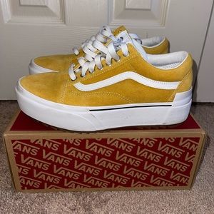 Vans Old Skool Stacked Golden Yellow shoes; hardly worn; great condition!